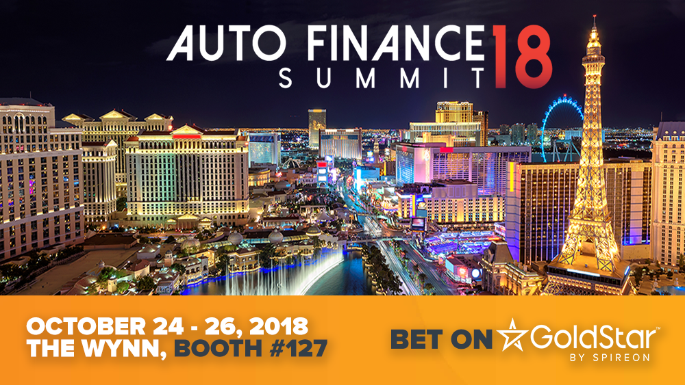 Auto Finance Summit 2018 - Bet On GoldStar - October 24-26, 2018 at The Wynn Las Vegas