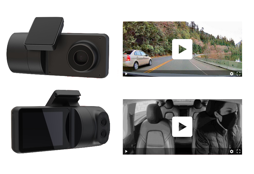 Fleet Dash Cameras Dual Facing with GPS For Driver Safety